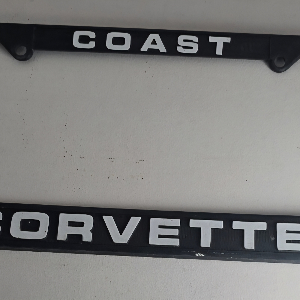 Coast Corvette License Plate Frame